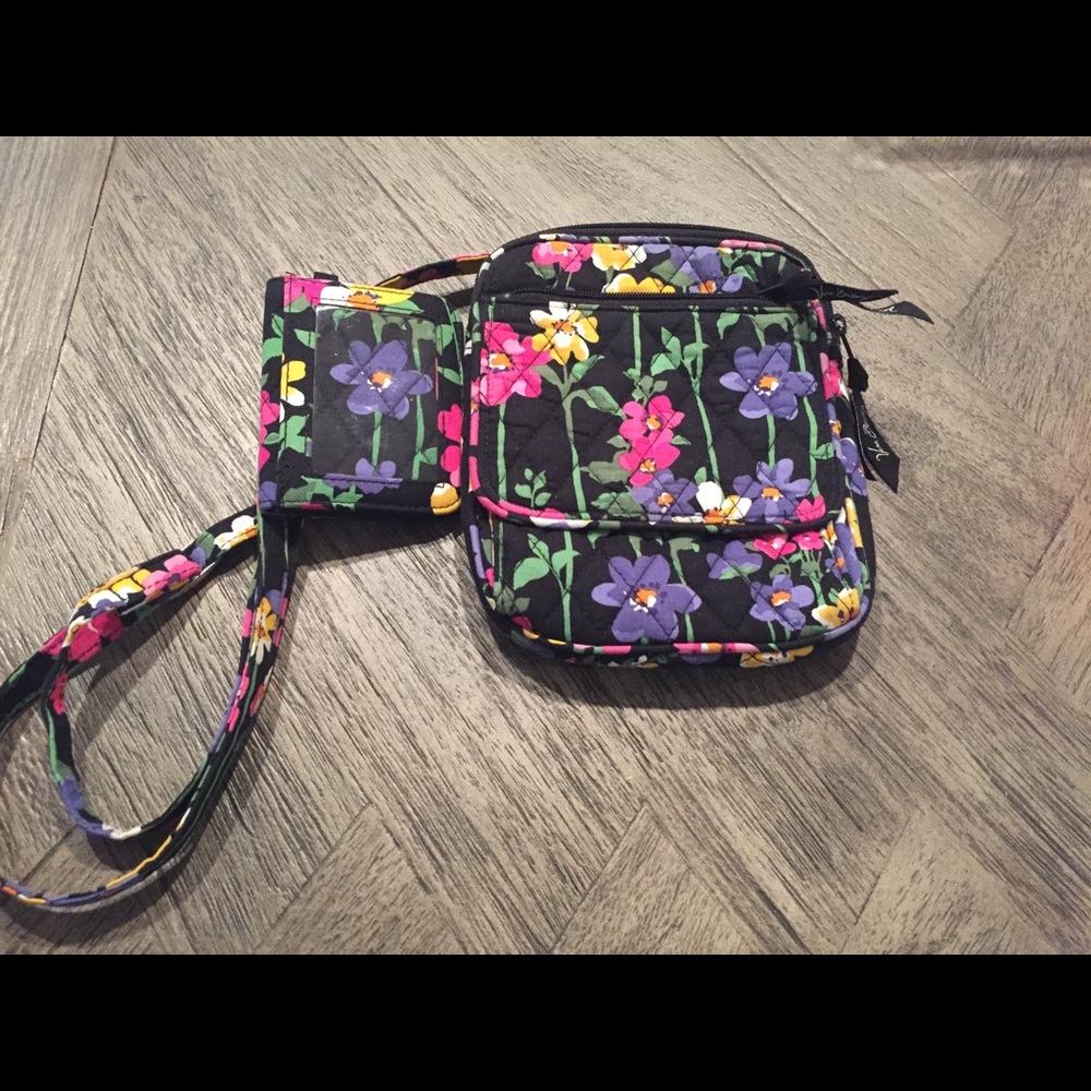 Vera Bradley Crossbody Purse and Matching Wallet.